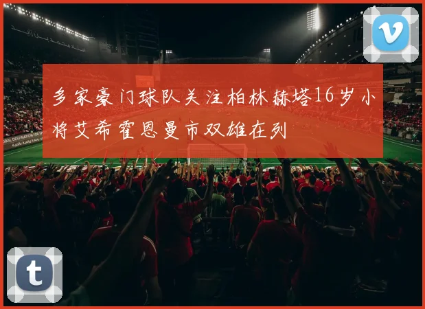 多家豪门球队关注柏林赫塔16岁小将艾希霍恩曼市双雄在列